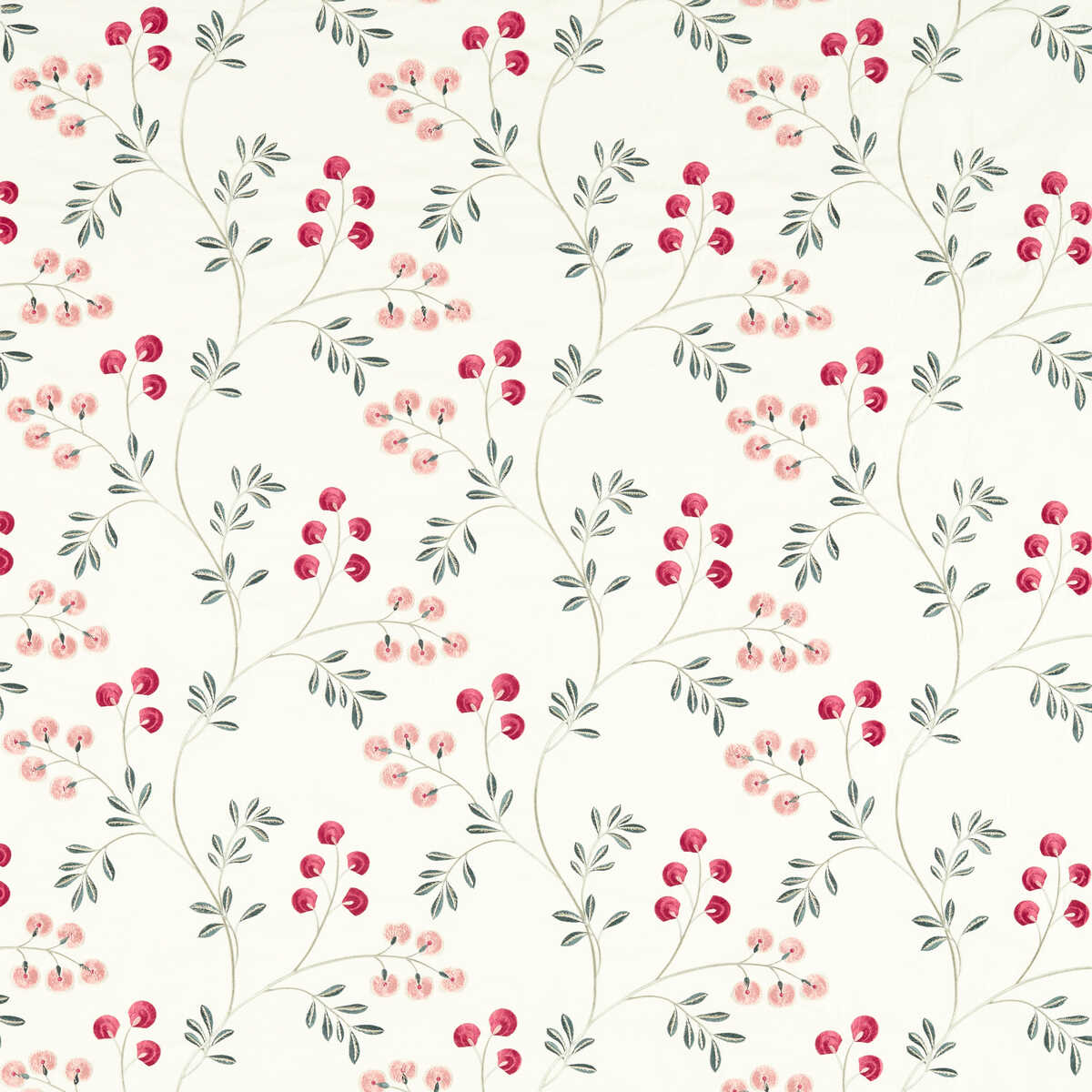 Rochelle - Blush/Raspberry - CLARKE AND CLARKE Fabric