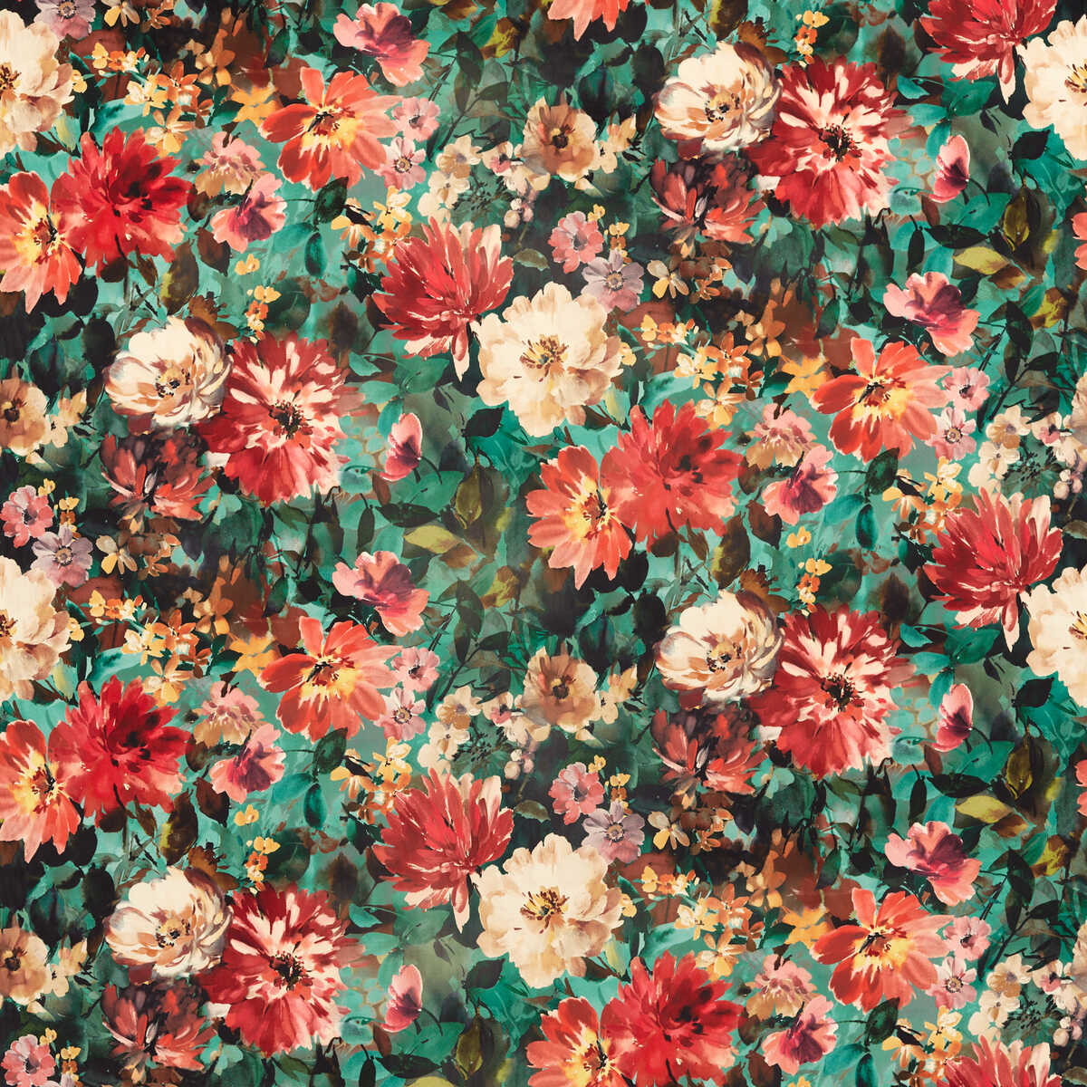 Tahiti - Antique/Mineral Velvet - CLARKE AND CLARKE Fabric