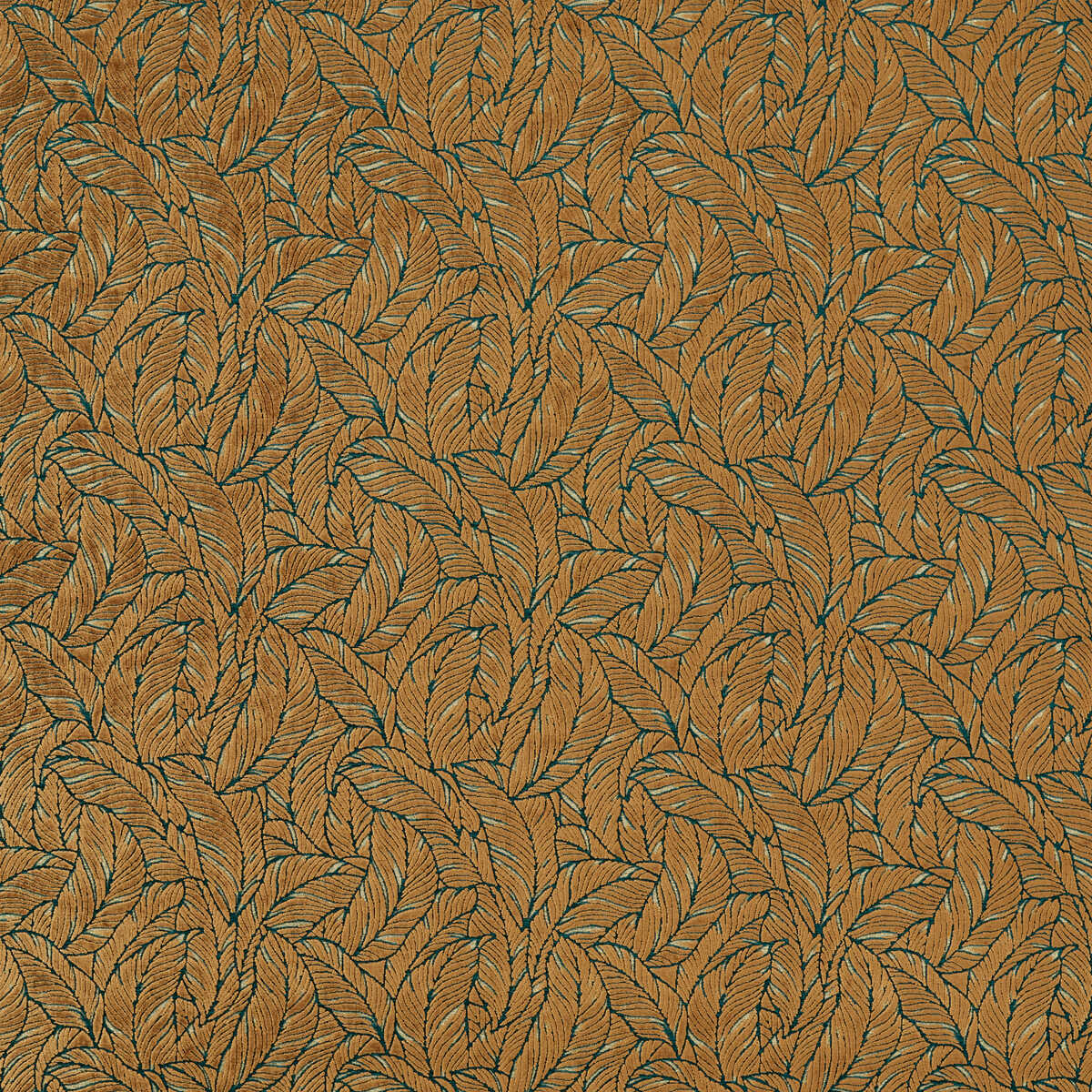 Selva - Antique/Gold Velvet - CLARKE AND CLARKE Fabric