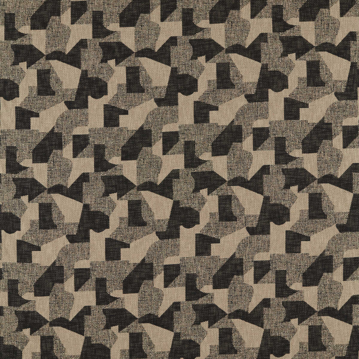 Espen - Charcoal/Linen - CLARKE AND CLARKE Fabric