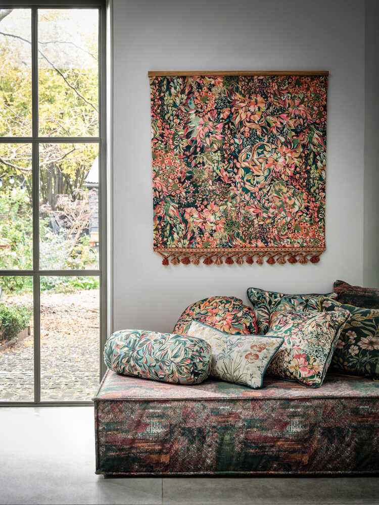 F164601cac0 Aubrey Velvet Forest Raspberry Clarke And Clarke Fabric - CLARKE AND CLARKE Fabric