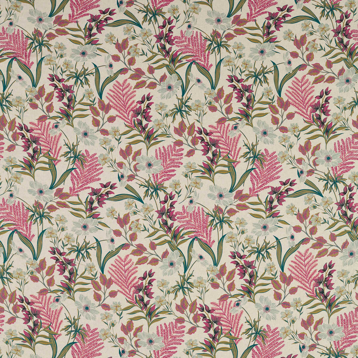 Hazelbury Linen - Coral - CLARKE AND CLARKE Fabric