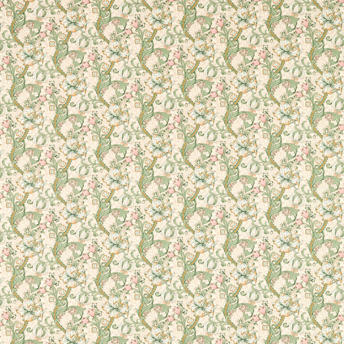 Golden Lily - Linen/Blush - CLARKE AND CLARKE Fabric
