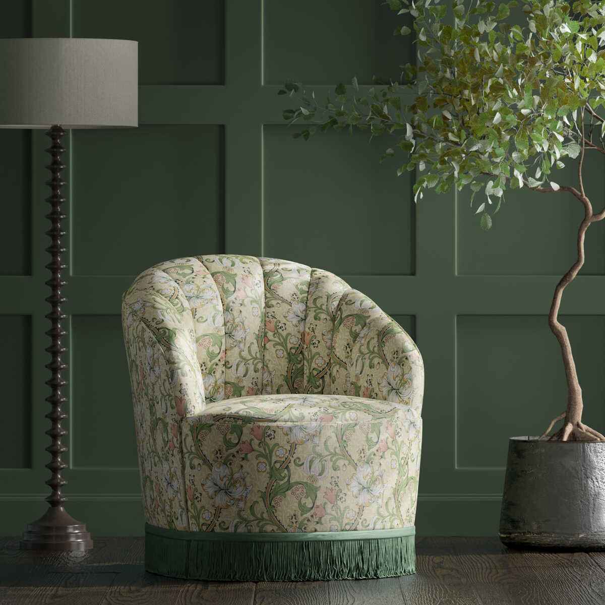 F167703cac0 Golden Lily Linen Blush Clarke And Clarke Fabric - CLARKE AND CLARKE Fabric