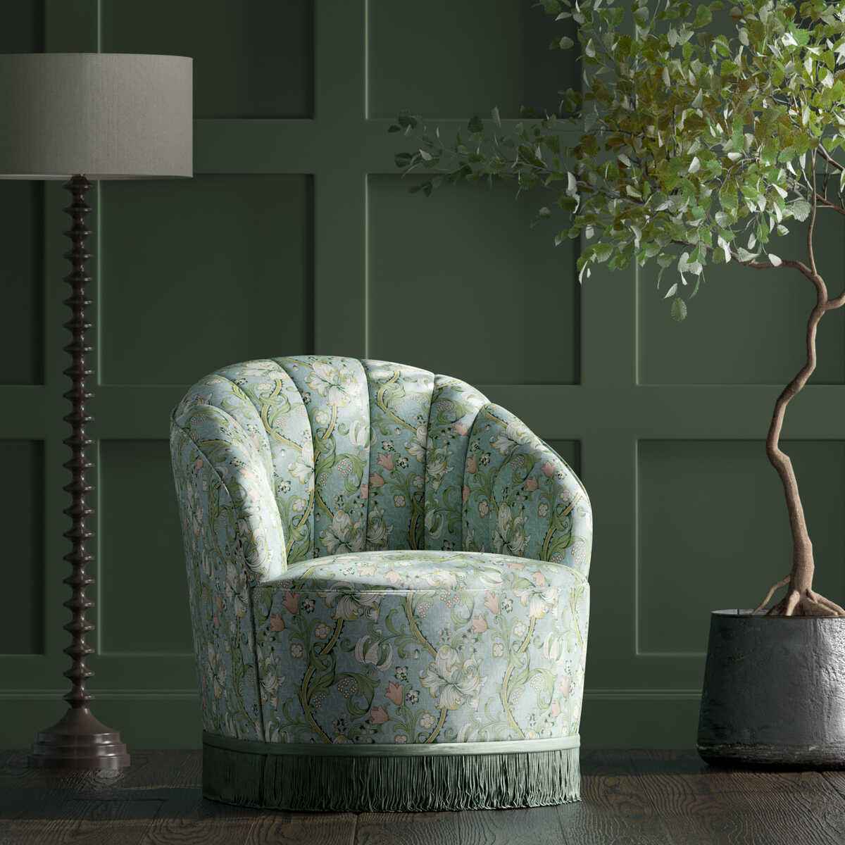 F167705cac0 Golden Lily Apple Blush Clarke And Clarke Fabric - CLARKE AND CLARKE Fabric