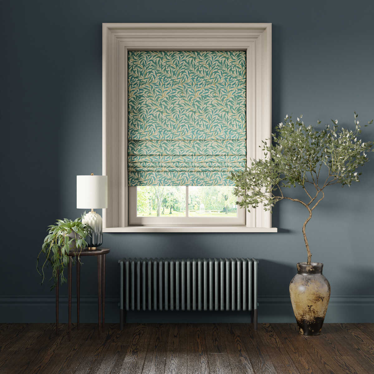 Willow Boughs - Teal - CLARKE AND CLARKE Fabric