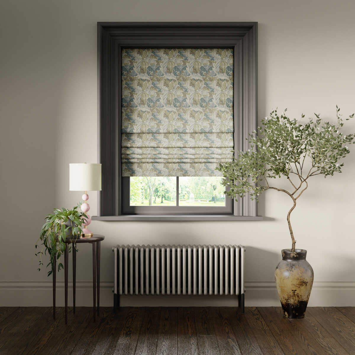 Acanthus - Slate/Dove - CLARKE AND CLARKE Fabric