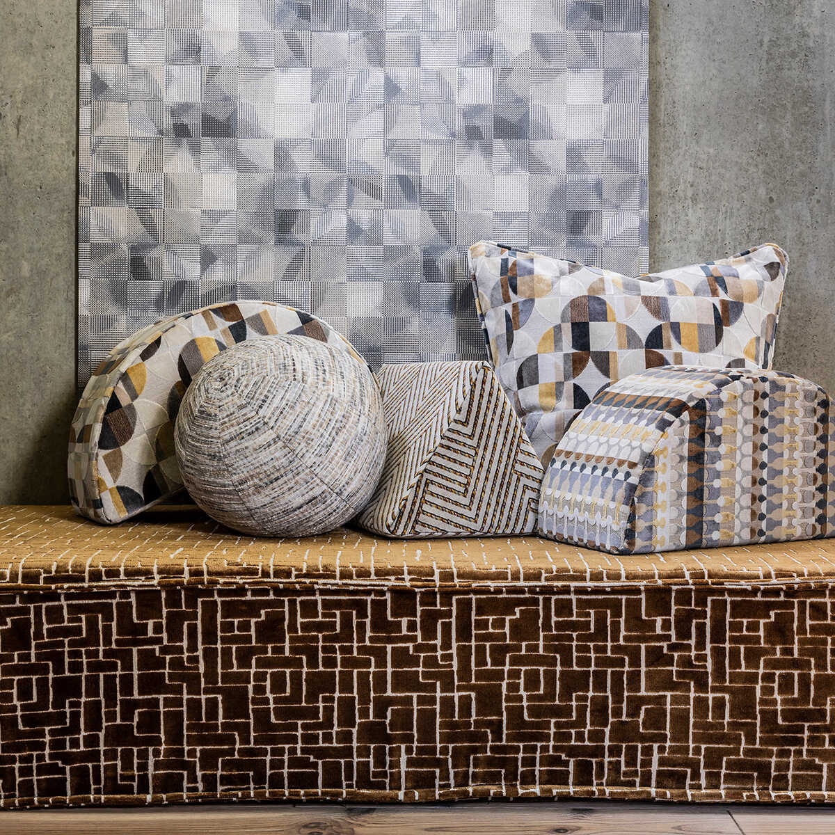 Kupka - Bronze - CLARKE AND CLARKE Fabric