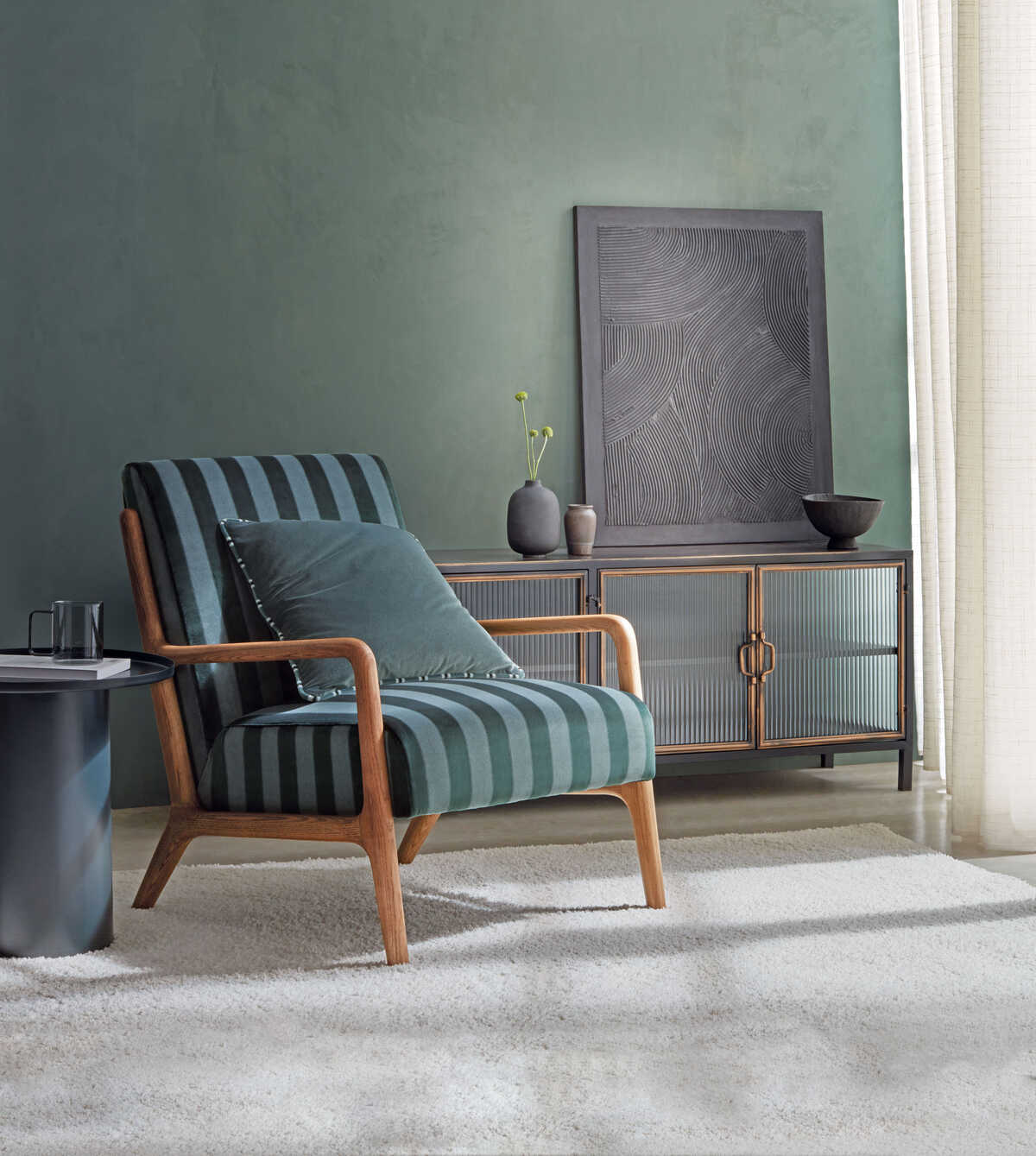 Haldon - Teal - CLARKE AND CLARKE Fabric