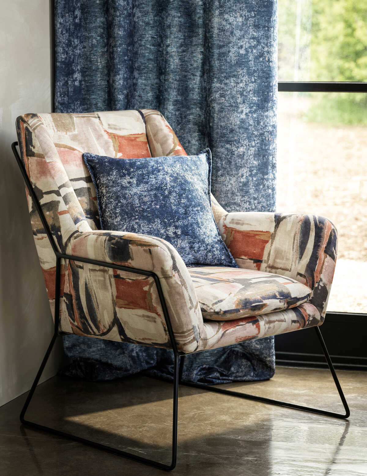 Pittura - Midnight - CLARKE AND CLARKE Fabric
