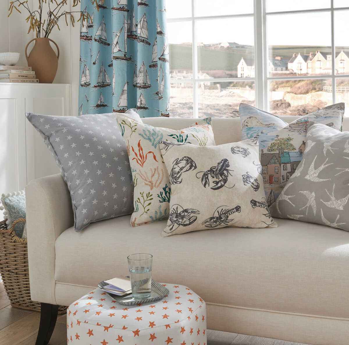 F172701cac0 Portside Coral Mineral Clarke And Clarke Fabric - CLARKE AND CLARKE Fabric