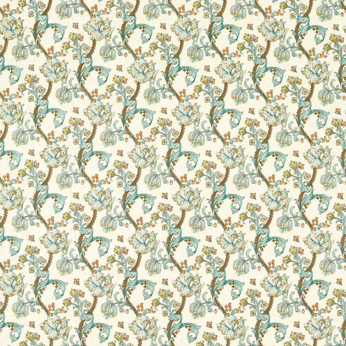 F174203cac0 Golden Lily Embroidery Linen Teal Clarke And Clarke Fabric