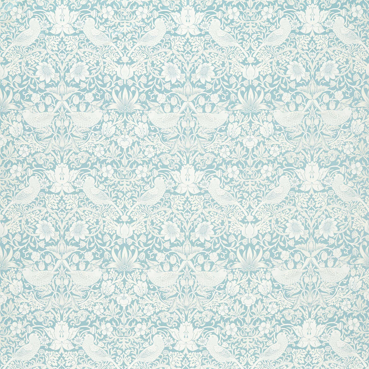 Strawberry Thief Jacquard - Mineral - CLARKE AND CLARKE Fabric