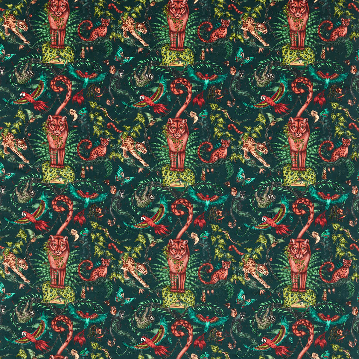 Bosque Dreams Velvet - Forest - CLARKE AND CLARKE Tela