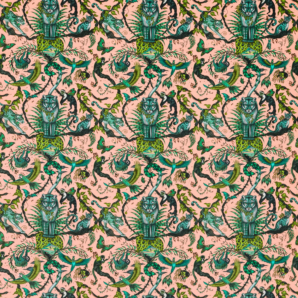 Bosque Dreams Velvet - Pink - CLARKE AND CLARKE Tela