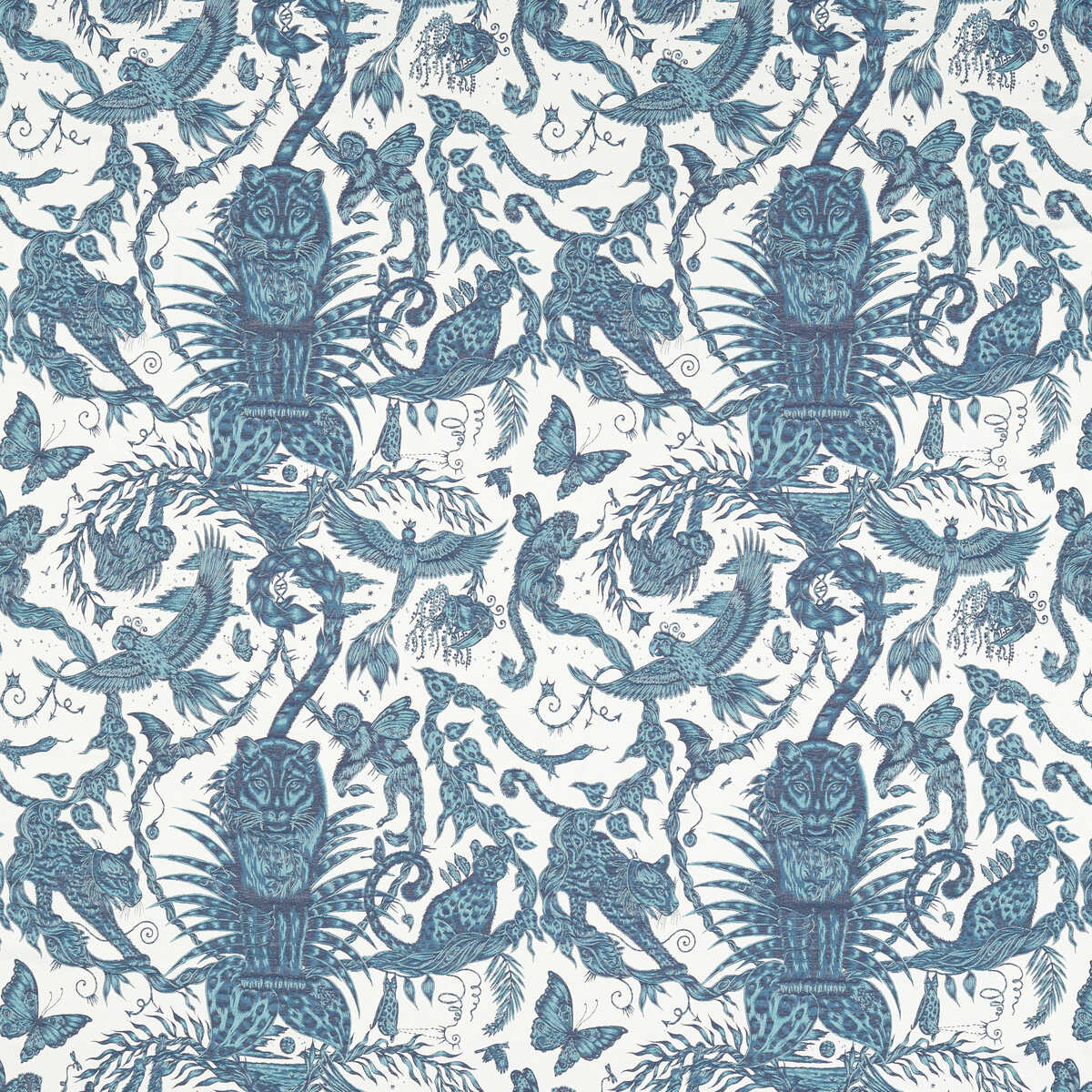 Bosque Dreams Jacquard - Ink - CLARKE AND CLARKE Tela