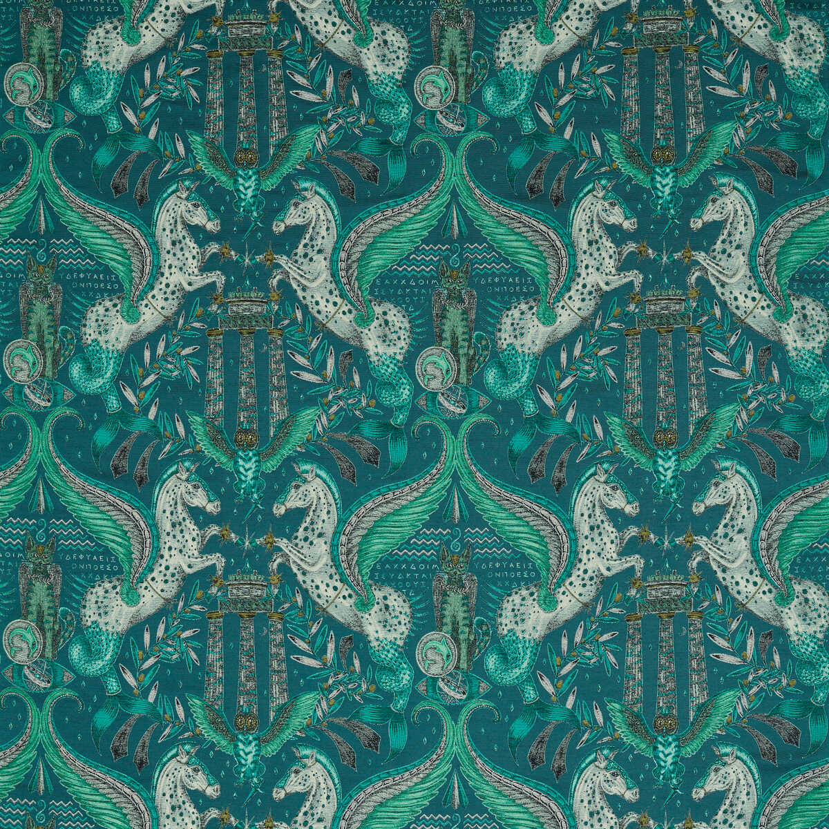 Odyssey Mythos Jacquard - Olive - CLARKE AND CLARKE Tela