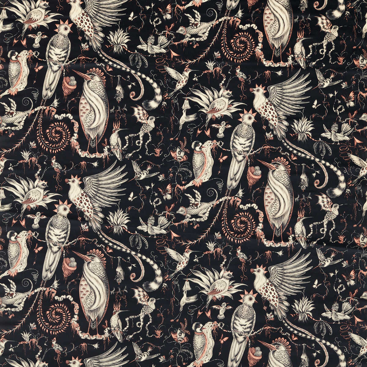 Quetzal Velvet - Charcoal - CLARKE AND CLARKE Tela