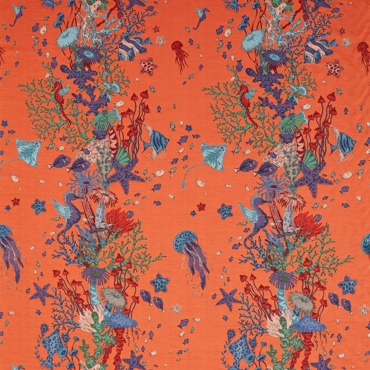 Seaforest Jacquard - Peach - CLARKE AND CLARKE Tela
