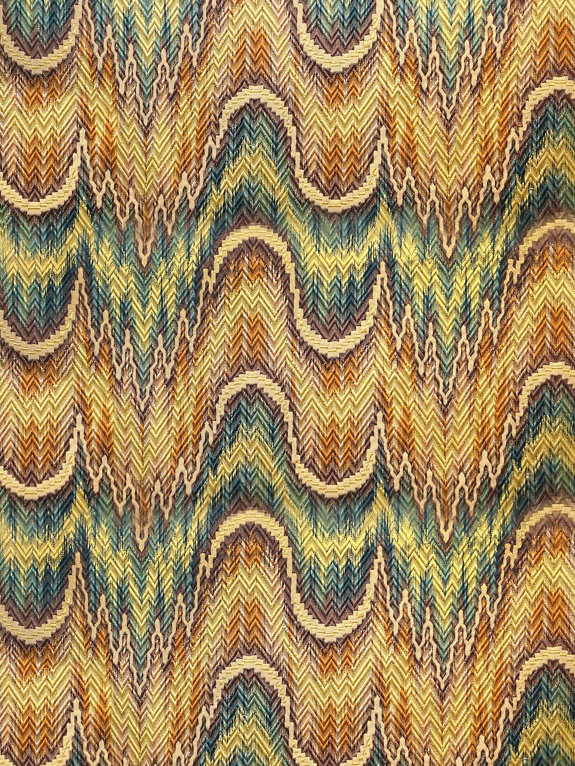 Point De Hongrie - Brown / Green / Gold - Scalamandre Fabric