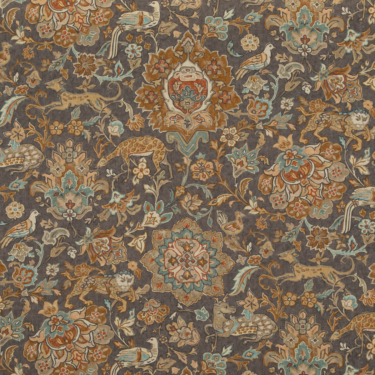 Wild Things - Woodsmoke - Mulberry Fabric