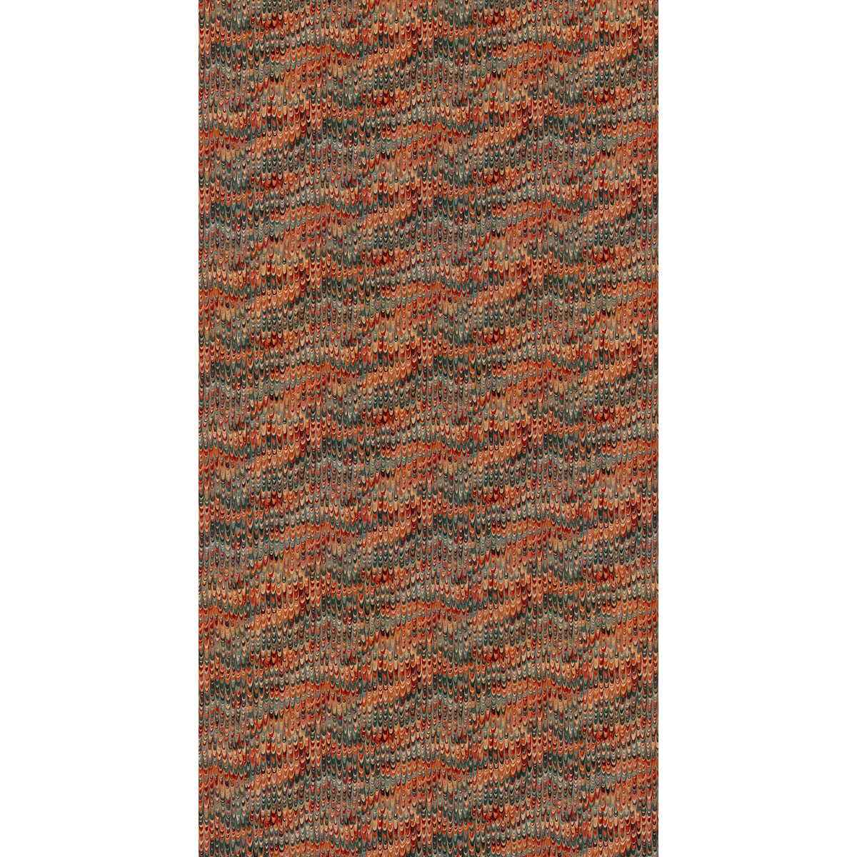 Fd2022r500 End Paper Velvet Teal Spice Mulberry Fabric - MULBERRY Fabric