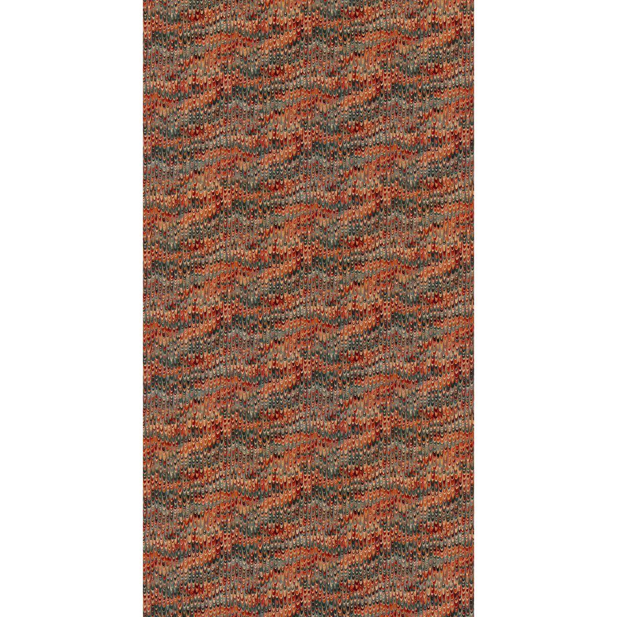 End Paper Velvet - Teal/Spice - Mulberry Fabric