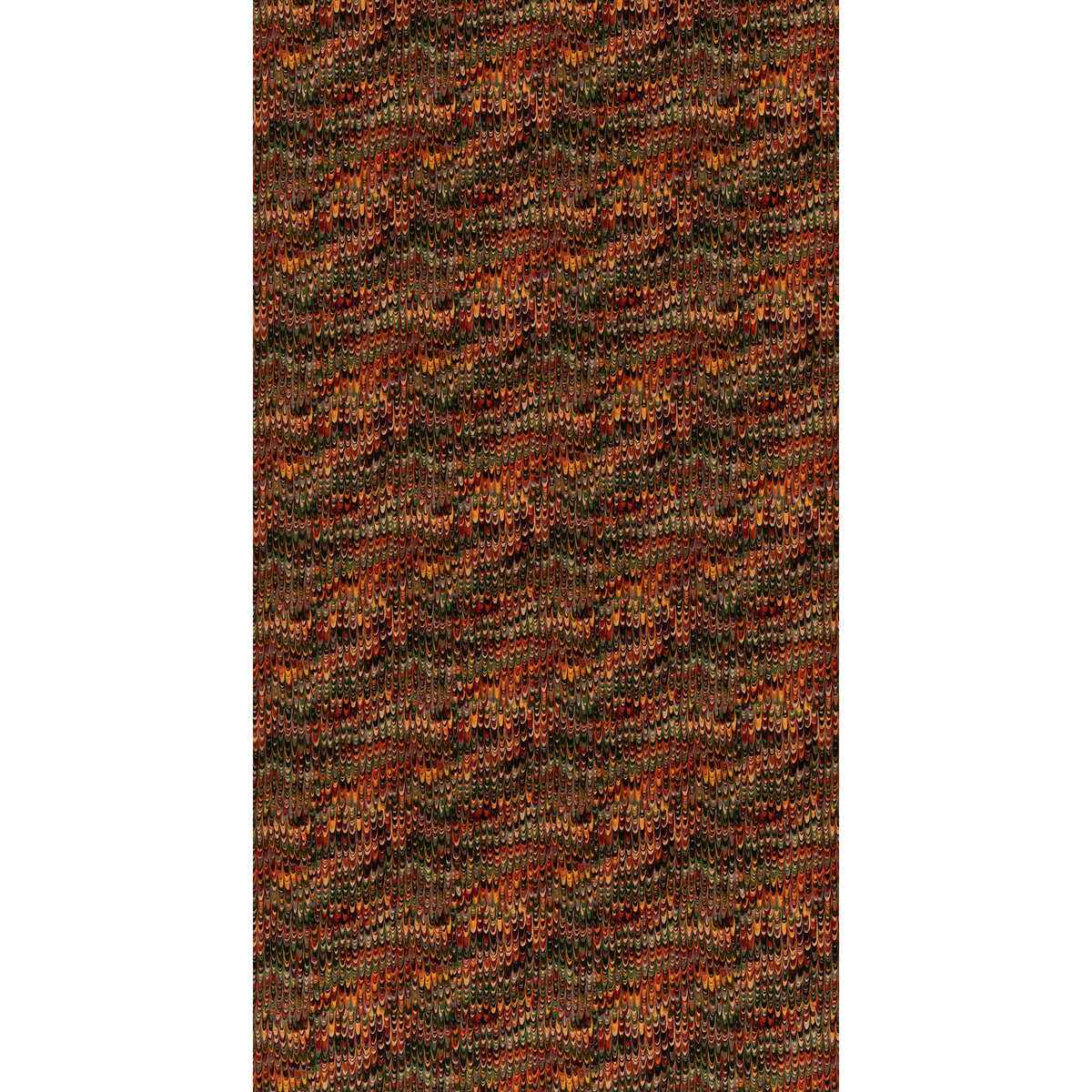 Fd2022v900 End Paper Velvet Red Green Mulberry Fabric - MULBERRY Fabric
