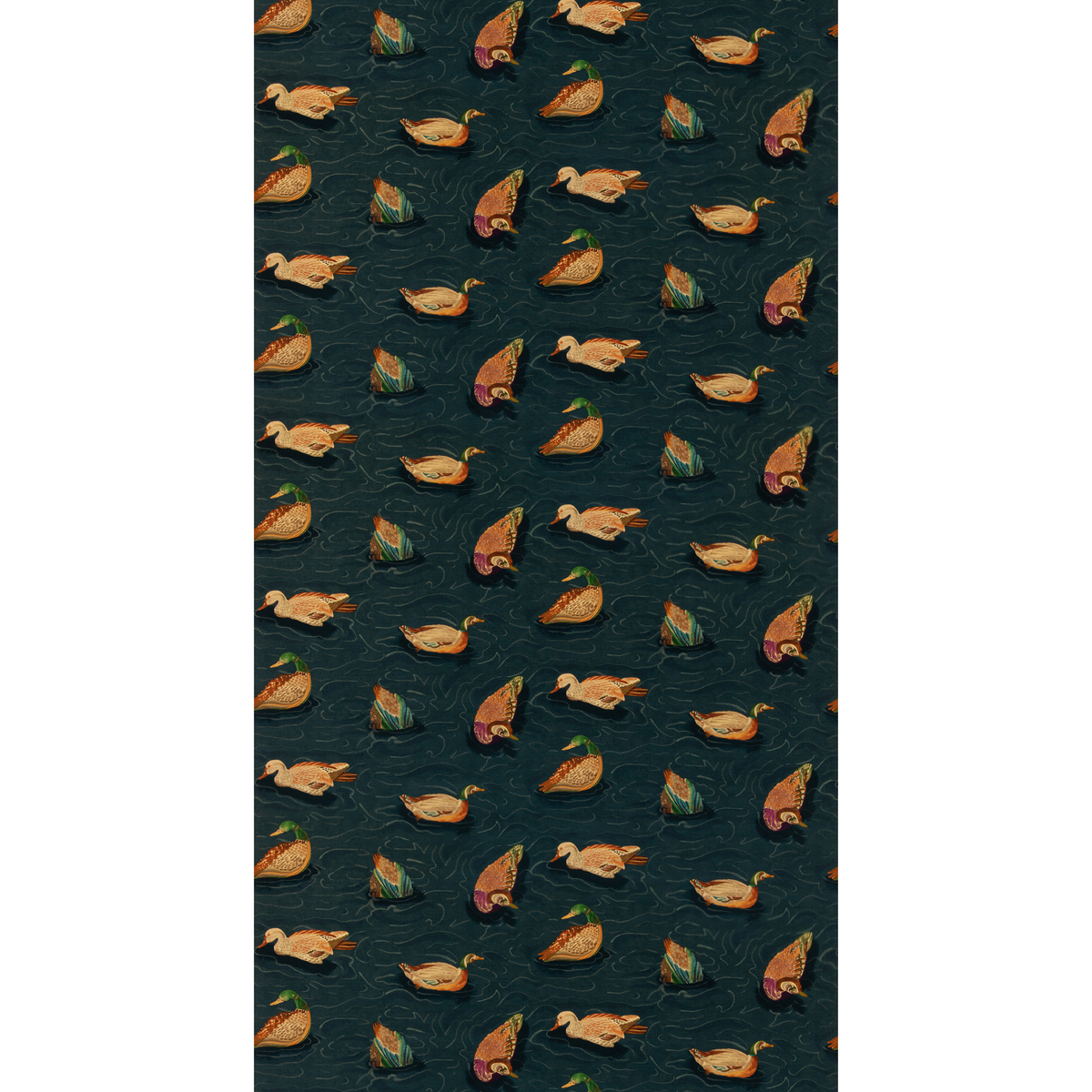 Duck Pond Velvet - Indigo - Mulberry Fabric