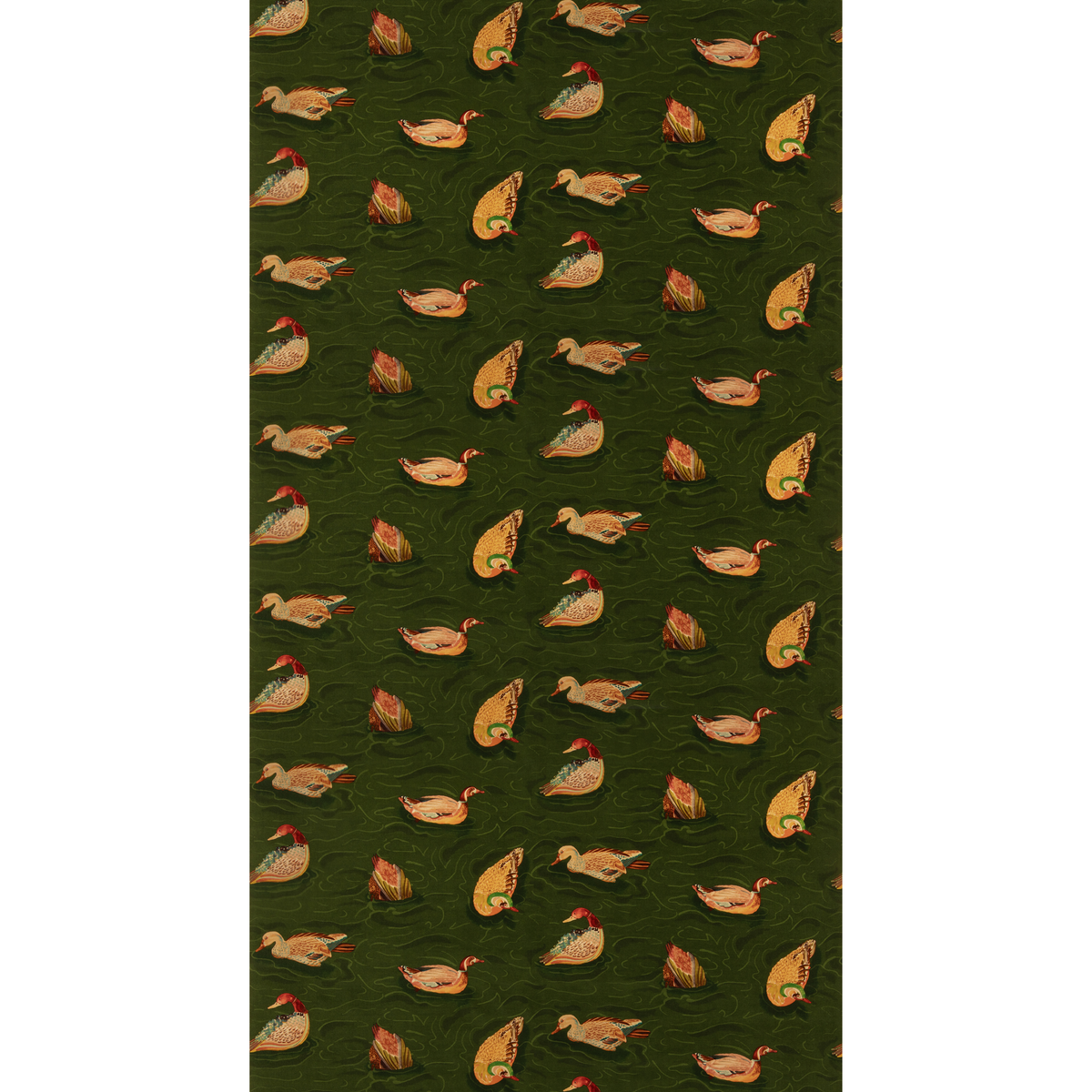 Duck Pond Velvet - Emerald - Mulberry Fabric