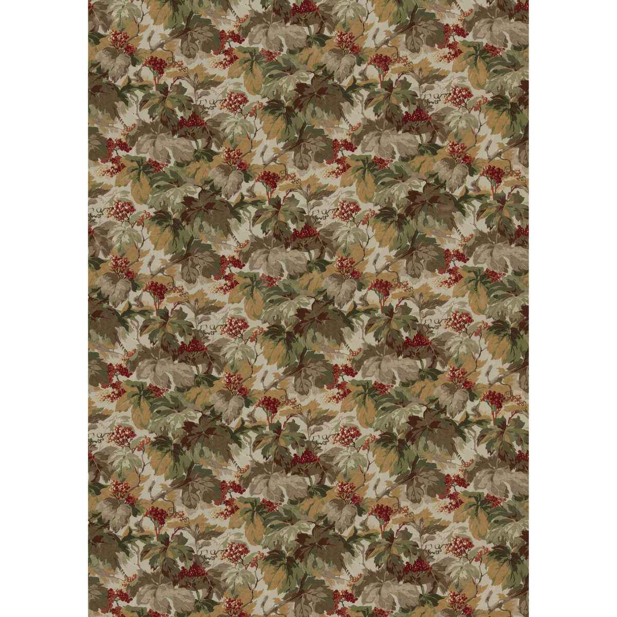 Fd2025v900 Country Walk Red Green Mulberry Fabric - MULBERRY Fabric