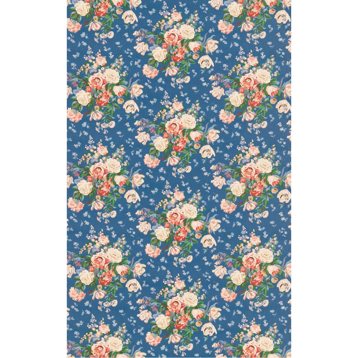 New Floral Bouquet - Indigo - FD2034.H10.0 - Mulberry Fabric - Mulberry Fabric