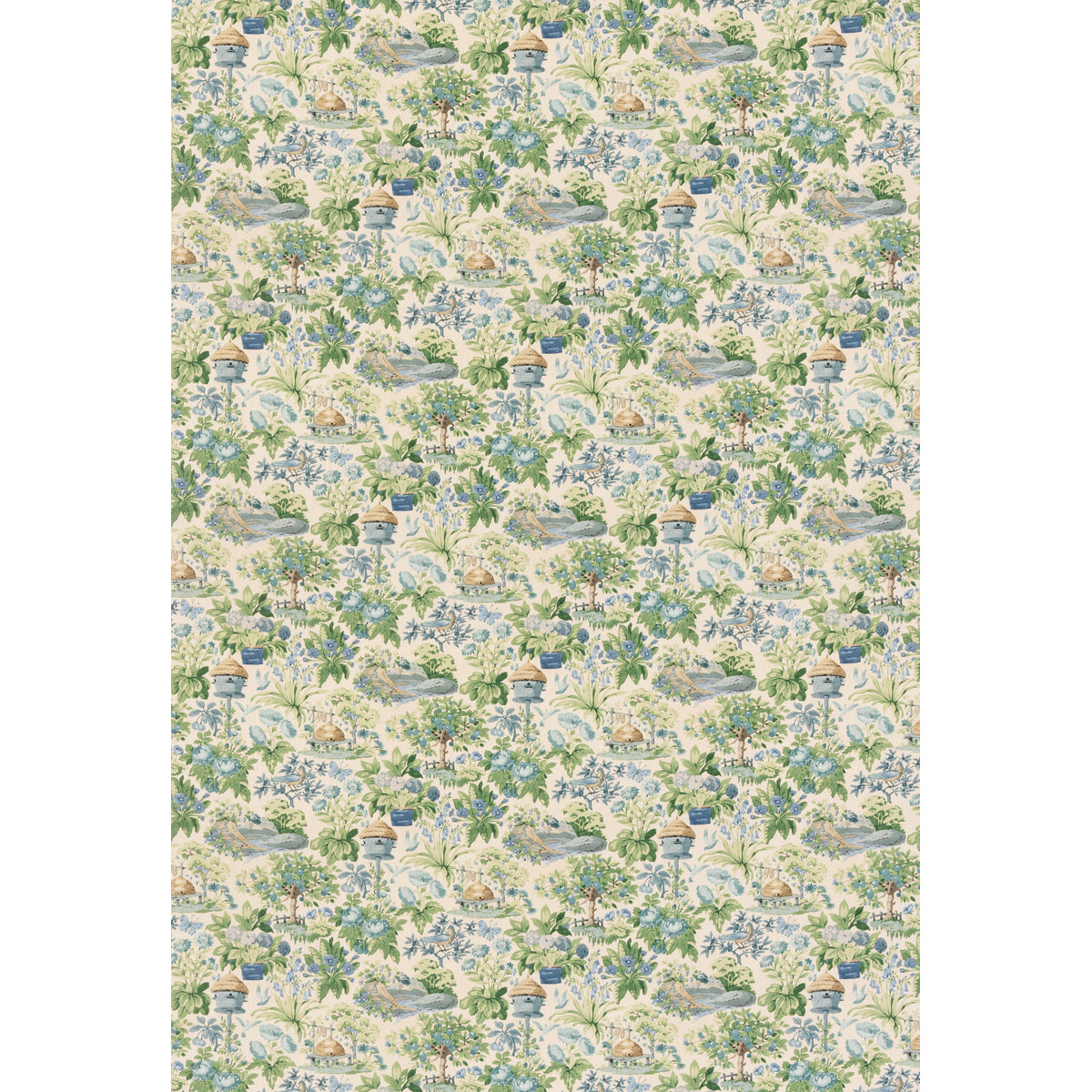 Mulberry Garden - Blue/Green - FD2035.G107.0 - Mulberry Fabric - Mulberry Fabric