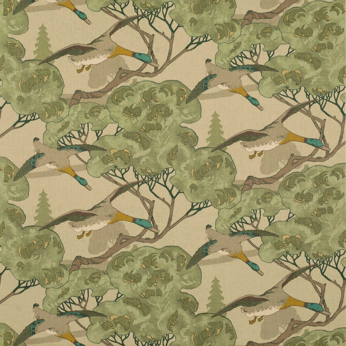 Flying Ducks - Emerald