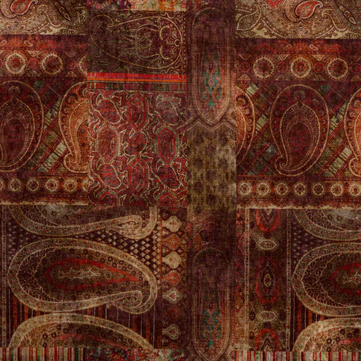 Fd265v1060 Lomond Velvet Red Plum Mulberry Fabric