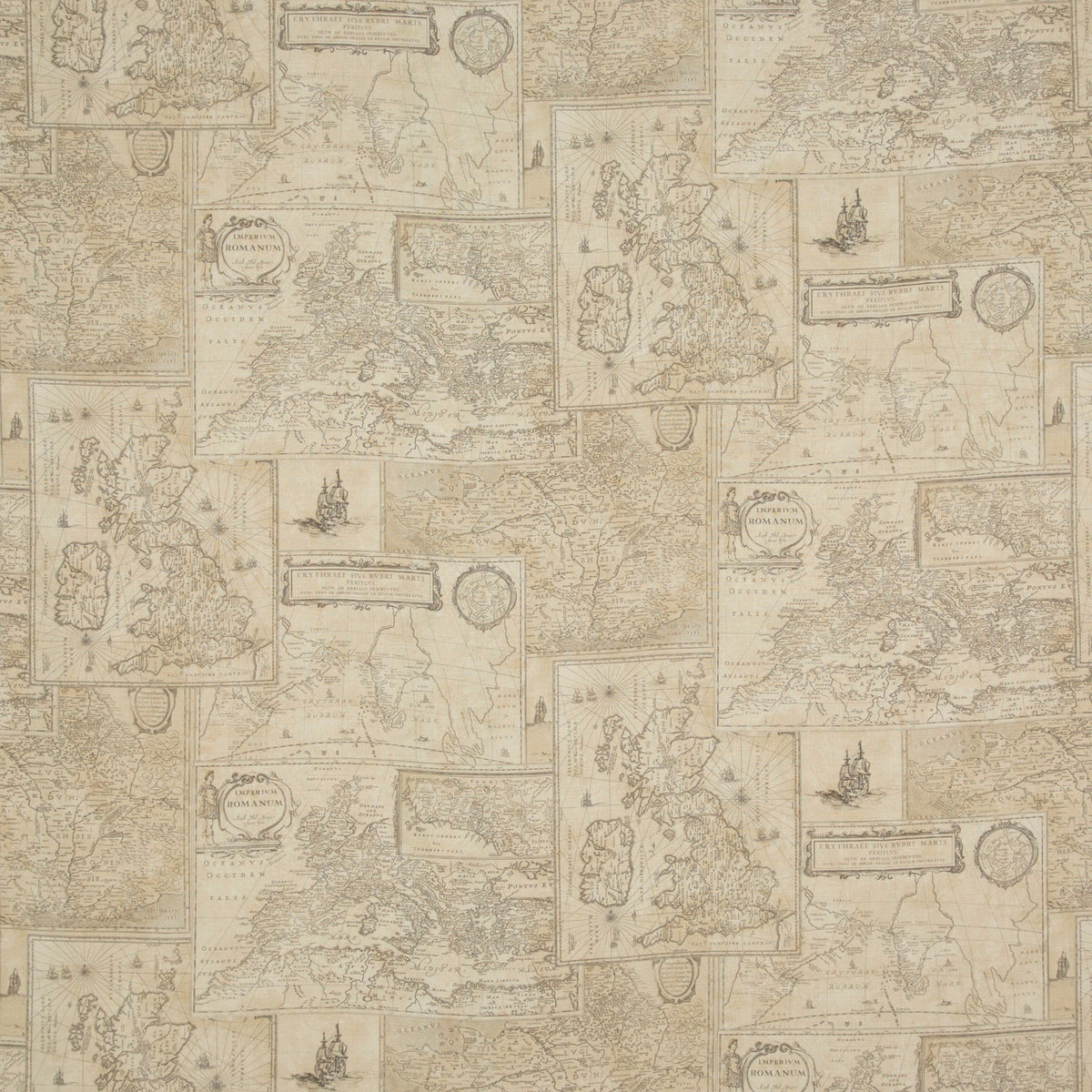 Bohemian Travels Linen - Sand - FD284.N102.0 - Mulberry Fabric