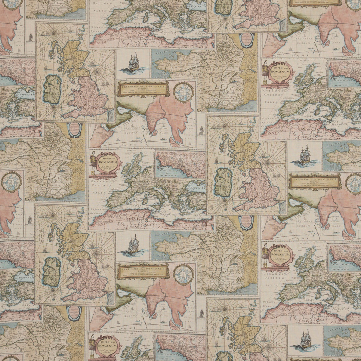 Bohemian Travels Linen - Multi - FD284.Y101.0 - Mulberry Fabric - Mulberry Fabric