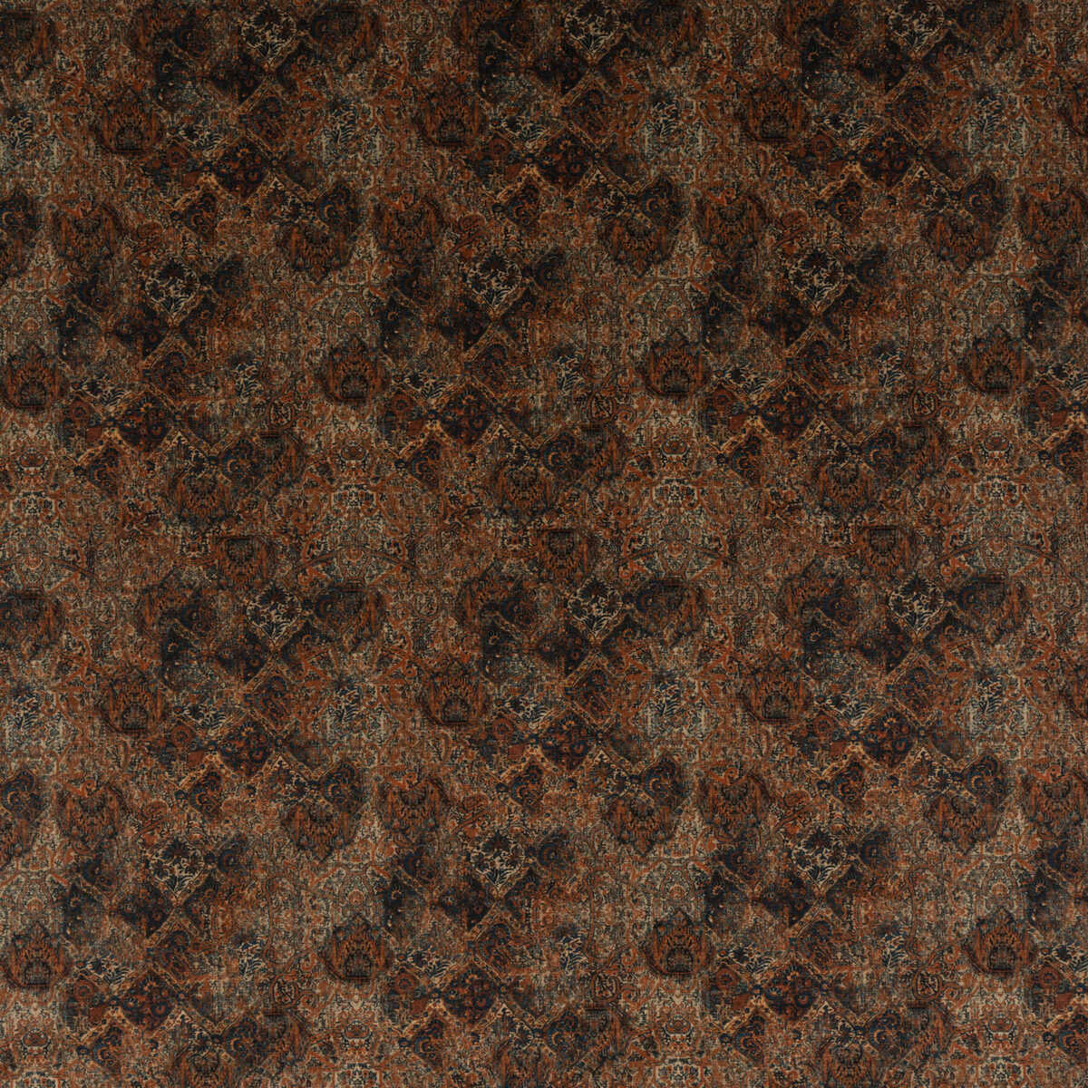 Bohemian Velvet - Teal/Spice - MULBERRY Fabric