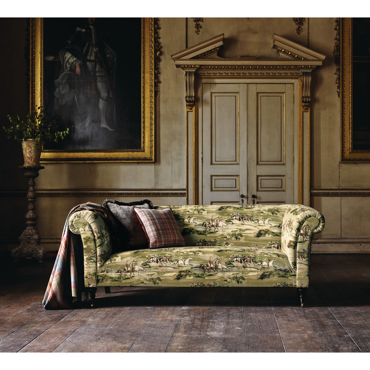 Morning Gallop Linen - Antique - Mulberry Fabric