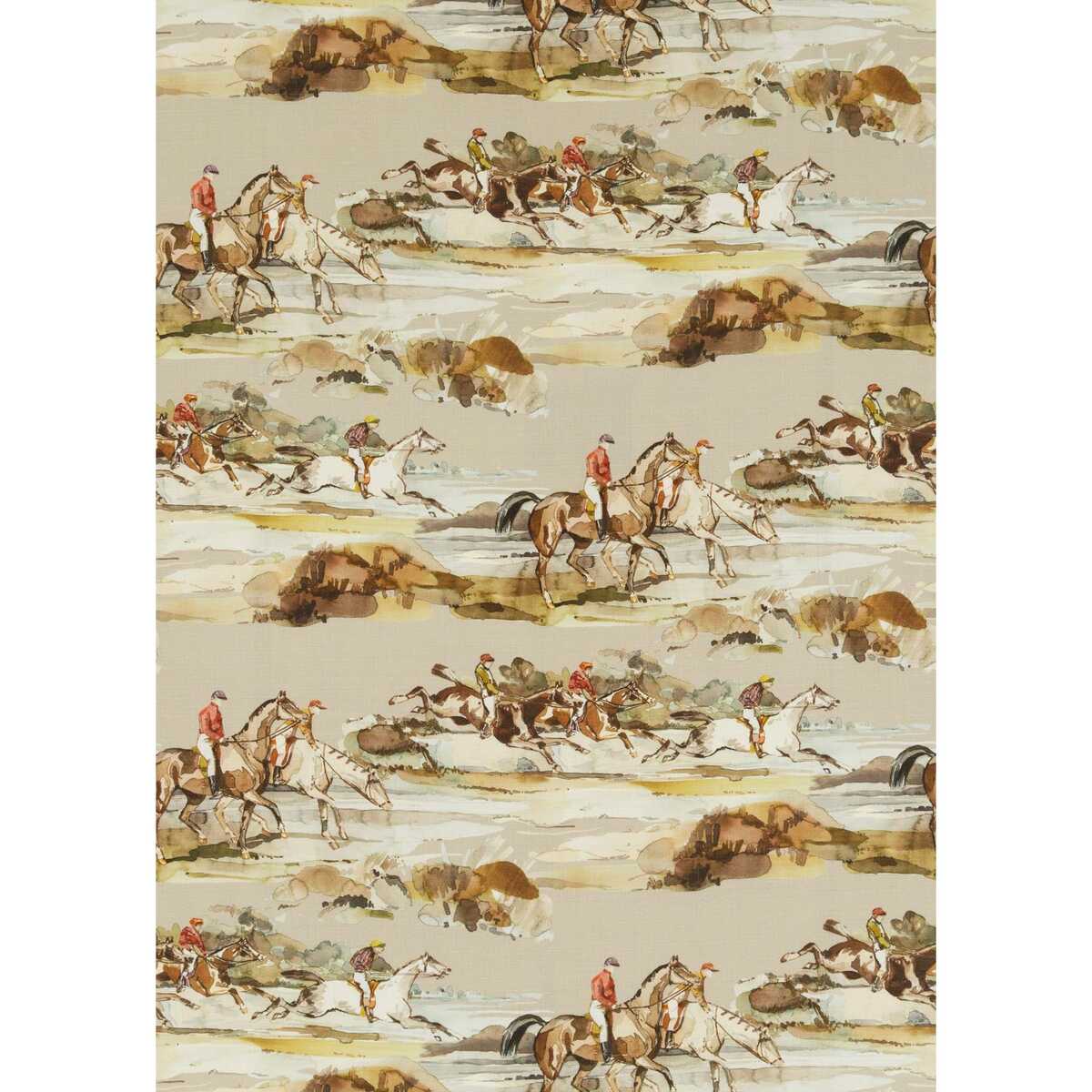 Morning Gallop Velvet - Grey/Sand - MULBERRY Fabric