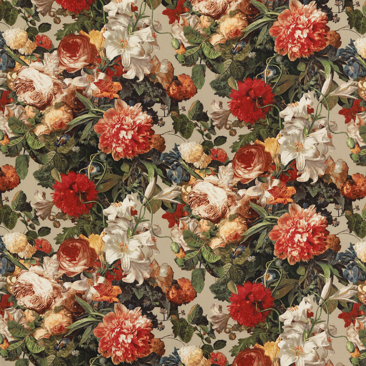 Floral Pompadour - Spice - FD301.T30.0 - Mulberry Fabric