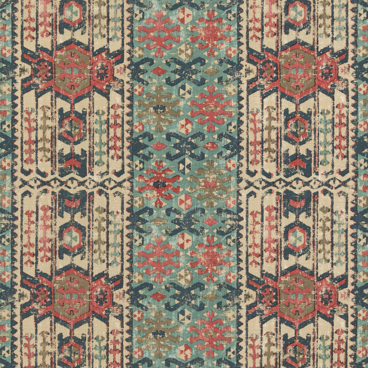 Kilver - Indigo/Red - FD309.G103.0 - Mulberry Fabric