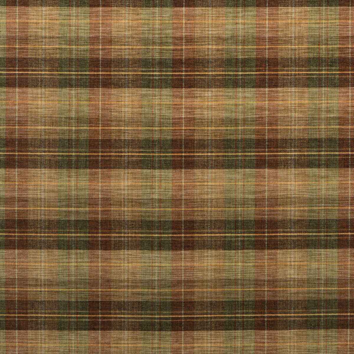 Fd598p130 Clan Chenille Burnt Orange Green Nutmeg Mulberry Fabric