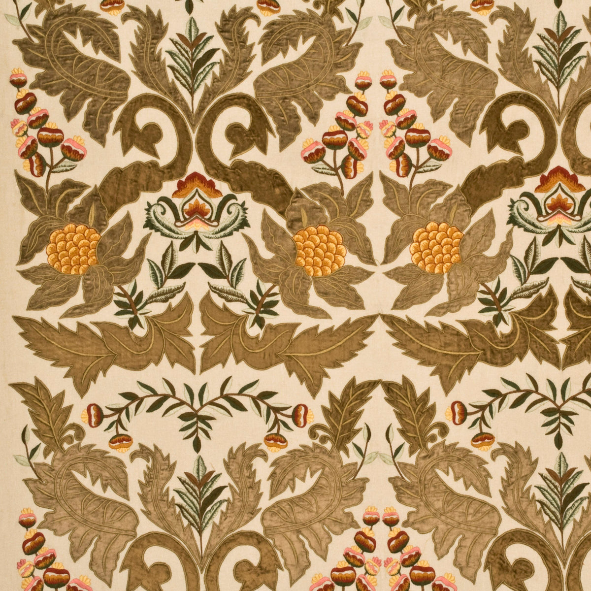 Constantine Linen - Sage/Gold - FD689.S118.0 - Mulberry Fabric - Mulberry Fabric