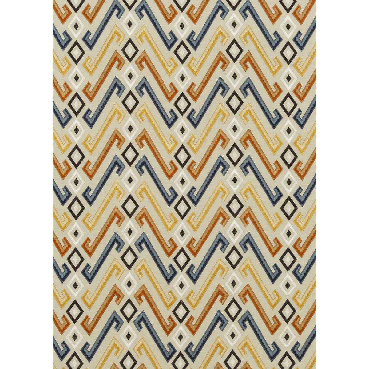 Fd770h530 Jazz Indigo Spice Mulberry Fabric - MULBERRY Fabric
