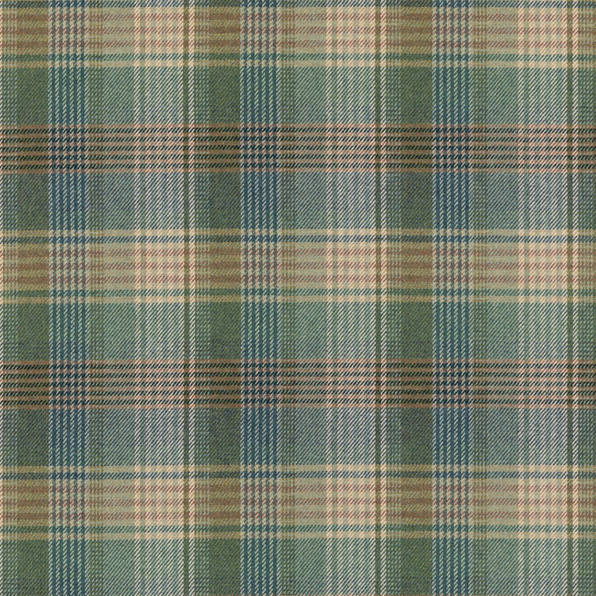 Braemar - Teal - Mulberry Fabric