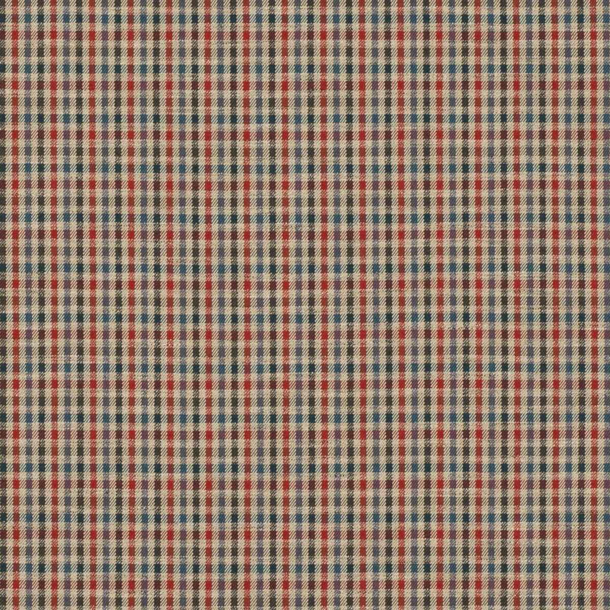 Fd810v1100 Babington Check Red Blue Mulberry Fabric