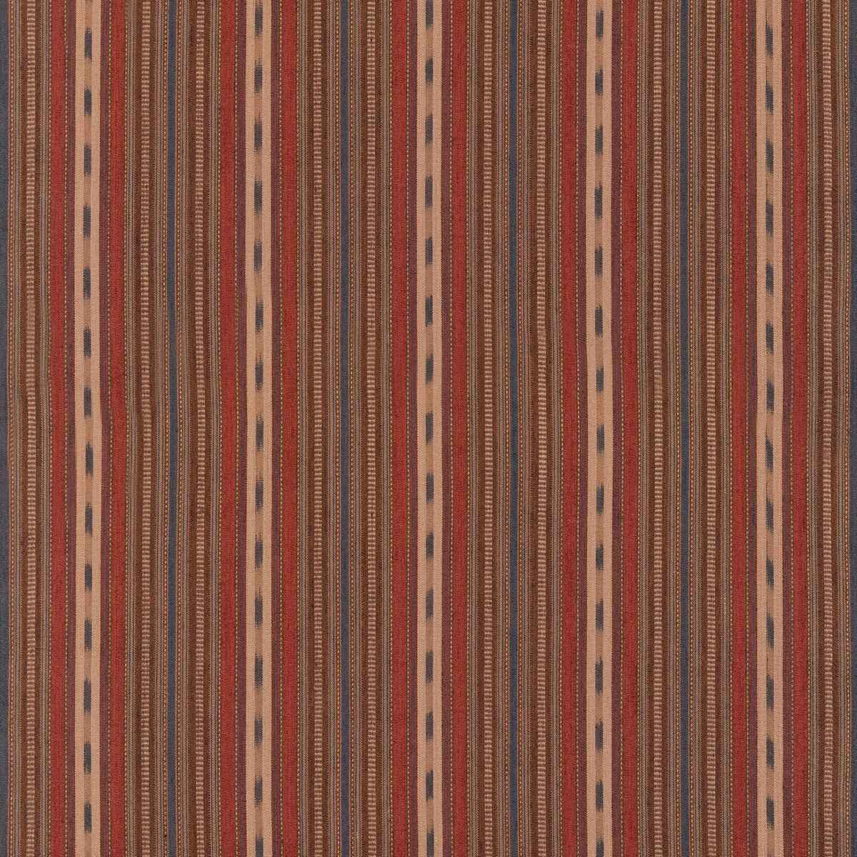 Fd825p1040 Stony Stripe Rust Blue Mulberry Fabric