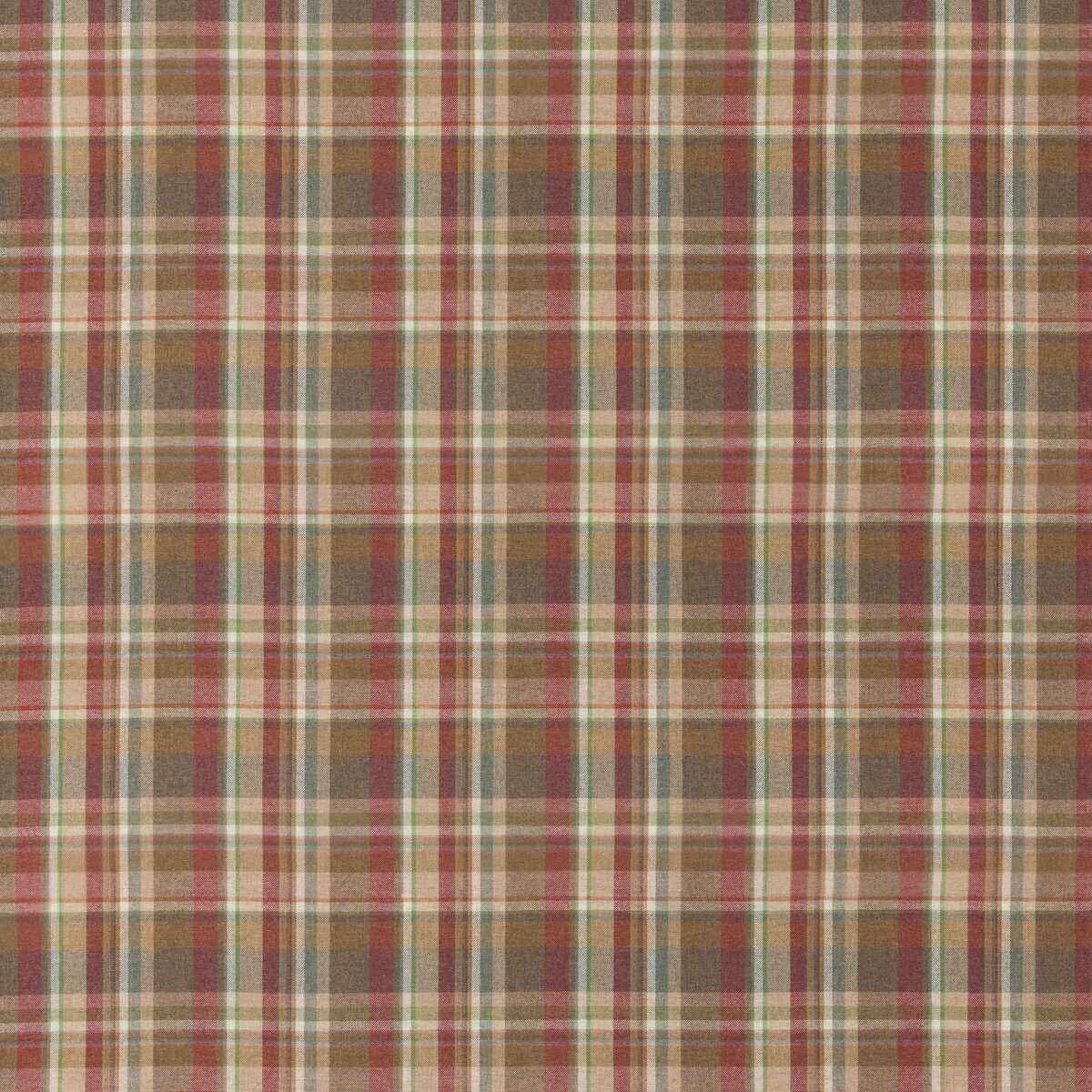 Fd838v1020 Lindisfarne Plaid Red Gold Mulberry Fabric - MULBERRY Fabric