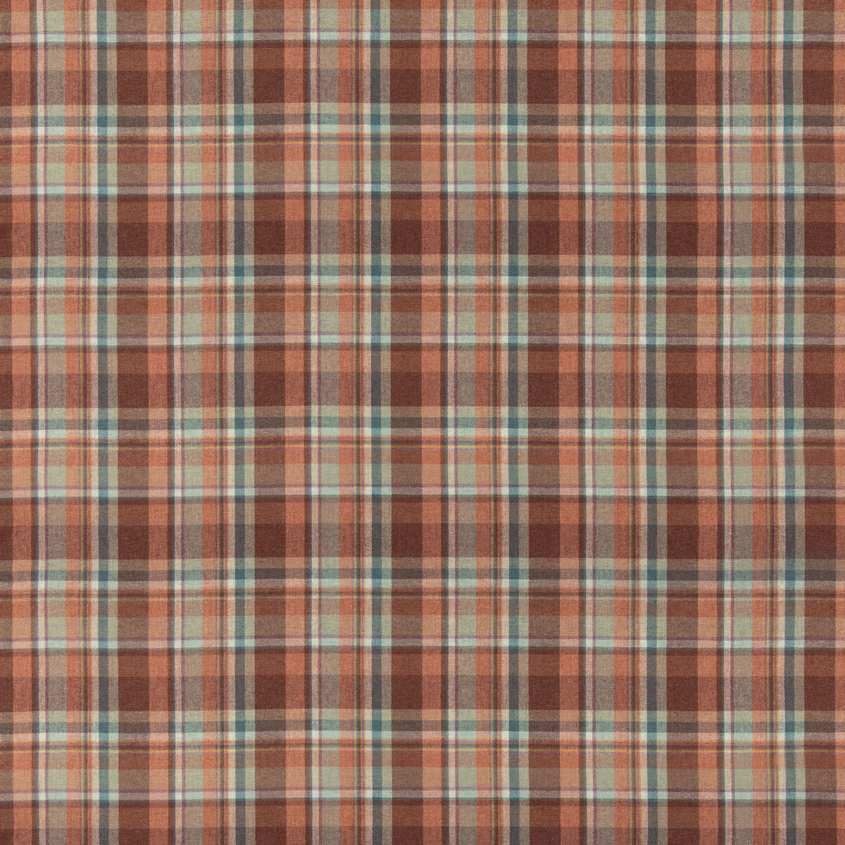 Lindisfarne Plaid - Russet/Aqua